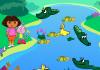 jeux flash Dora et le lac aux crocodiles